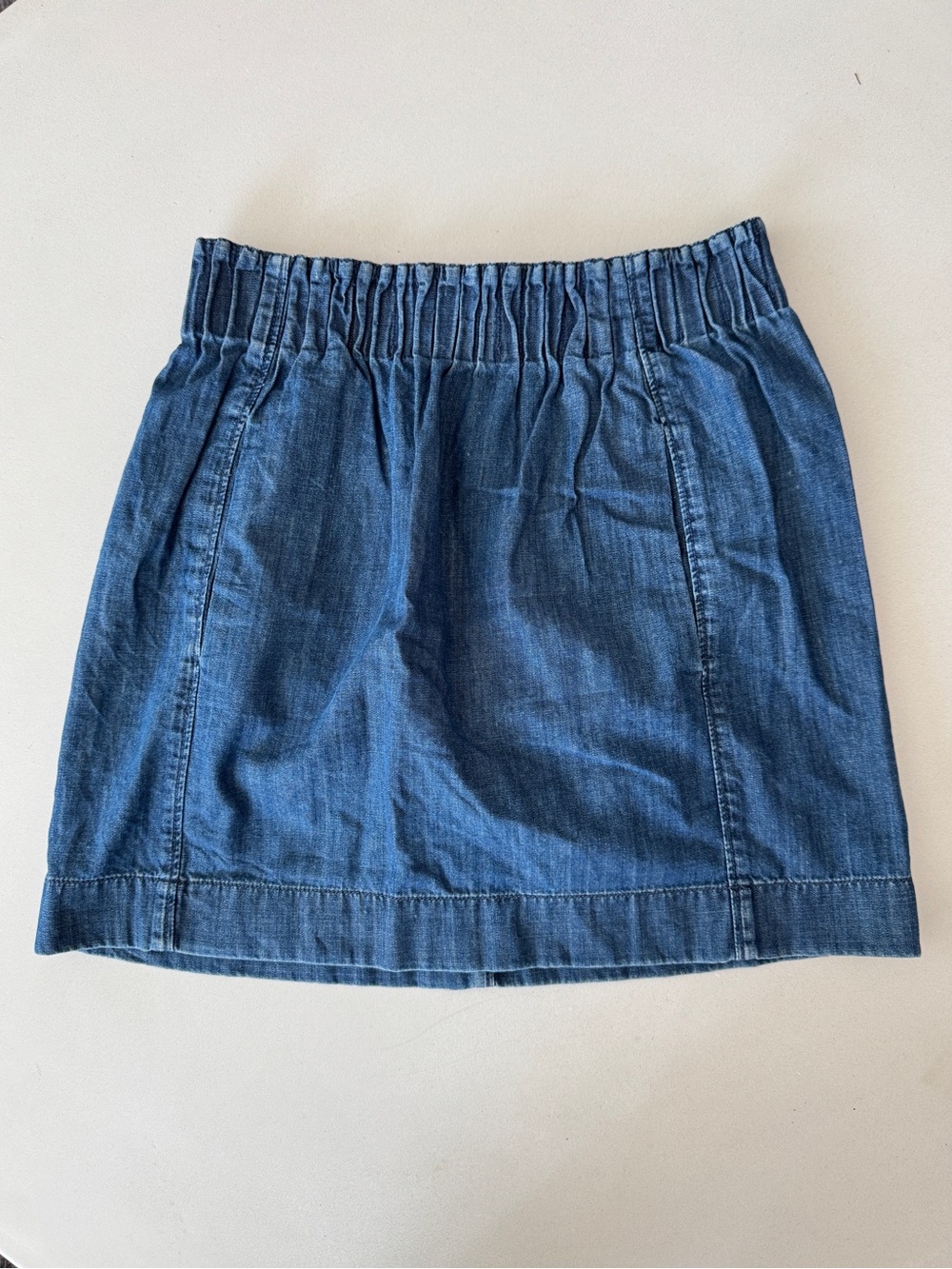 Club Monaco Blue Denim Elastic-Waist Mini Skirt Size 00